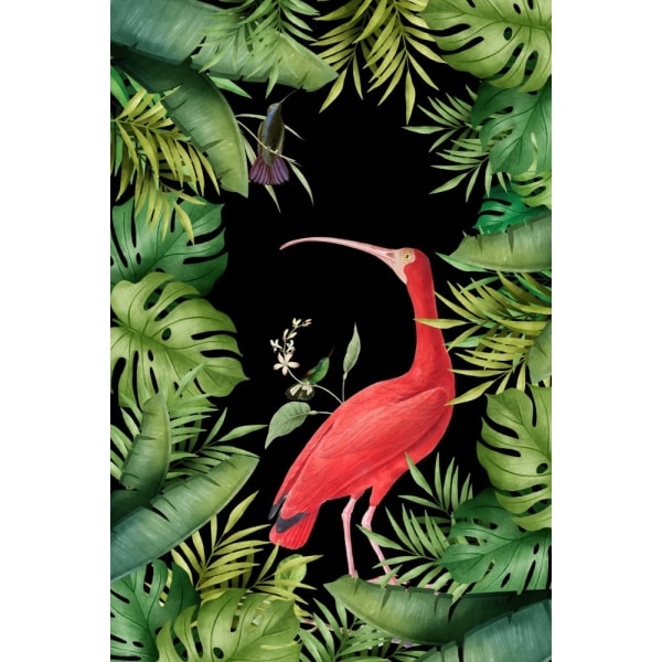 Jungle With Heron MultiColor 21x30 cm