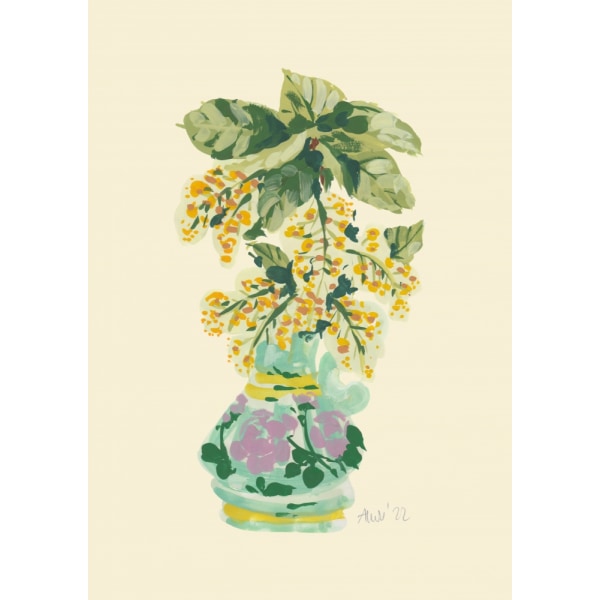 Blooming Linden In Vase MultiColor 30x40 cm