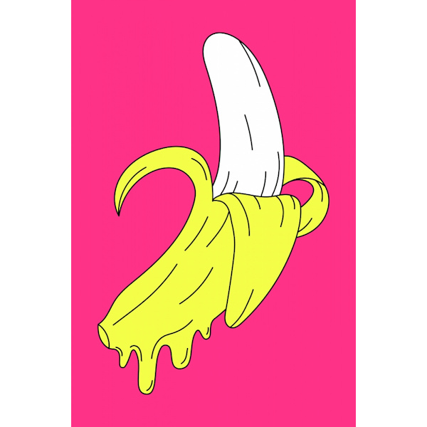 Melting Pink Banana MultiColor 21x30 cm