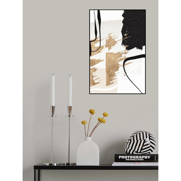 Abstract Black And Gold-6 MultiColor 70x100 cm