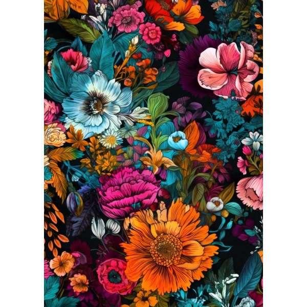 Meadow Flowers 6 MultiColor 70x100 cm