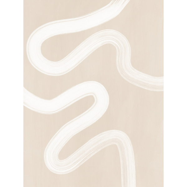 Beige One Line Drawing MultiColor 30x40 cm
