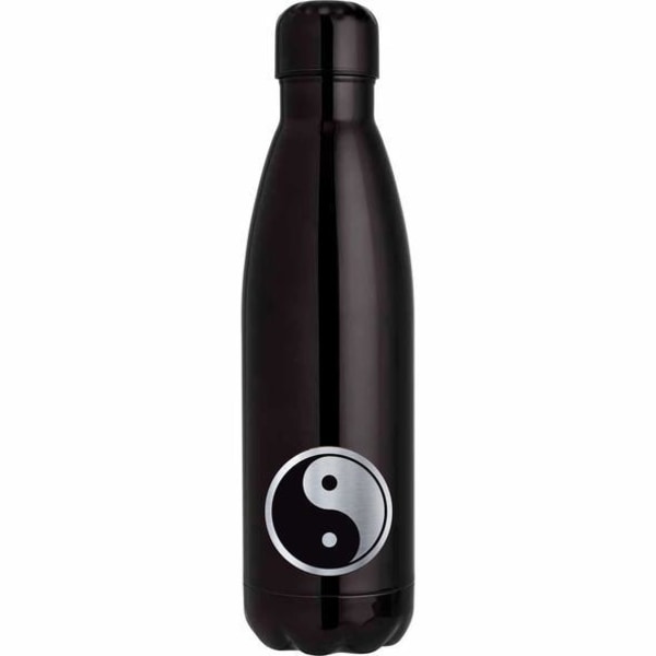 Vandflaske med Yin & Yang - Sort