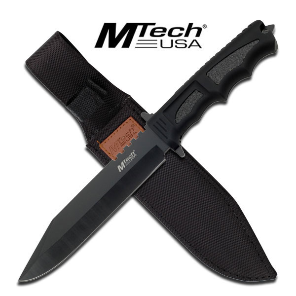 MTech USA MT-086 FIXED BLADE KNIFE 12.25" OVERALL Black