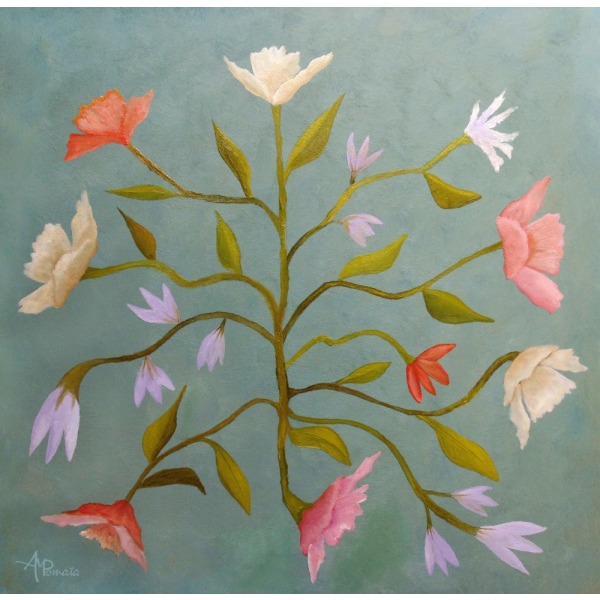 Flowers In Suspense MultiColor 70x100 cm