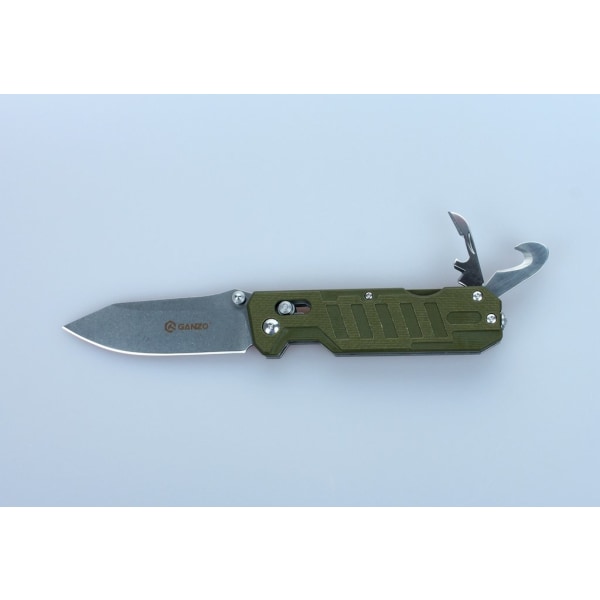 GANZO G735 Green Folding knife multi-tool edc grön