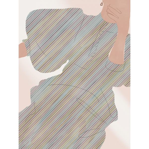 Selfie In Stripe MultiColor 70x100 cm