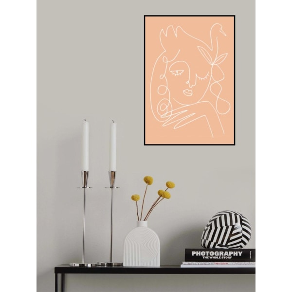 Svanekvinde Peach MultiColor 70x100 cm