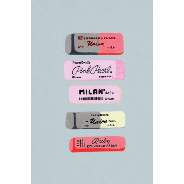 Erasers Art Print MultiColor 70x100 cm