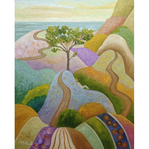 Meren ja lintujen kuiskaus MultiColor 21x30 cm