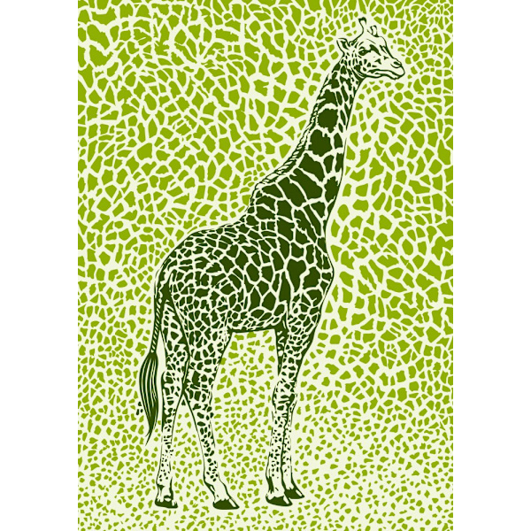The Majestic Giraffe MultiColor 21x30 cm