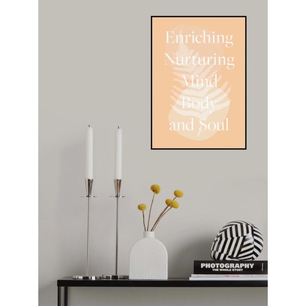 Peach Text Poster MultiColor 21x30 cm