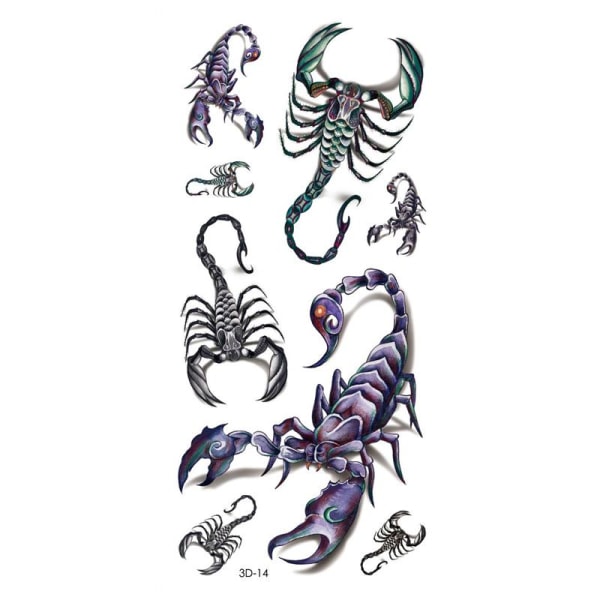 Midlertidig tatovering 19 x 9cm - Scorpions