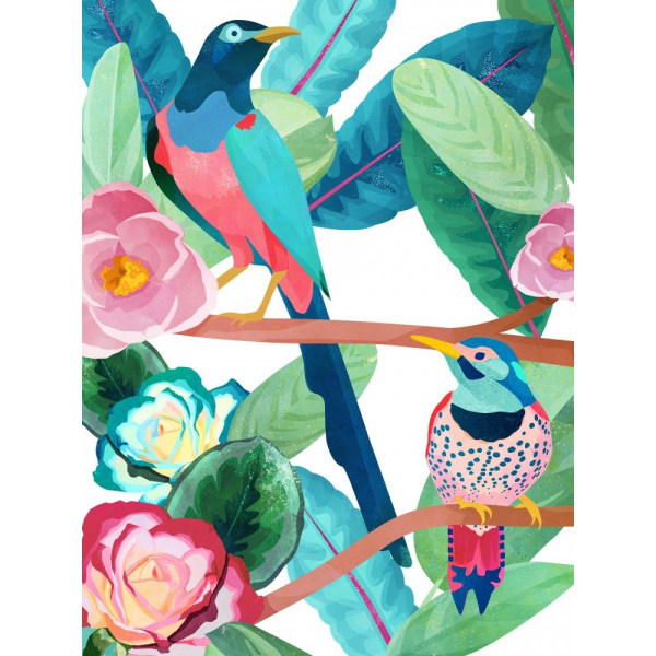 Birds Of Spring MultiColor 50x70 cm