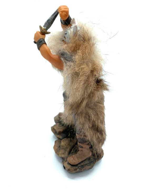 Viking warrior hand painted figure sword
