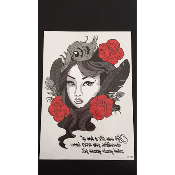 Tillfällig Tatuering 21 x 15cm - Life is like