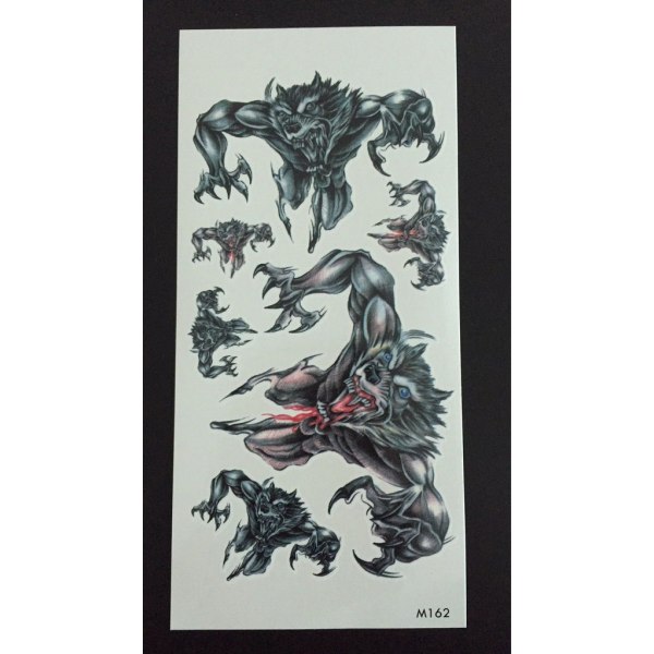 Tillfällig Tatuering 19 x 9cm - varulvar