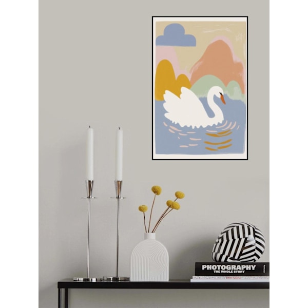 Swan In Lake MultiColor 50x70 cm