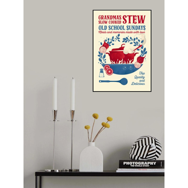 Grandmas Stew Kitchen Print MultiColor 70x100 cm