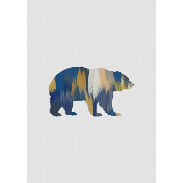 Bear Blue A Yellow MultiColor 21x30 cm