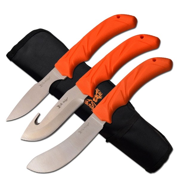 Elk Ridge ER-200-07SET - Fixed blade knife set Orange