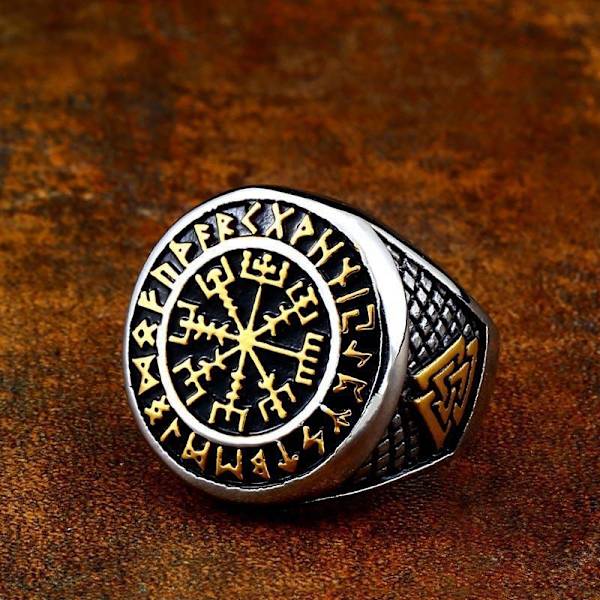 Ring - Norse Mythology - Vegvisir #9