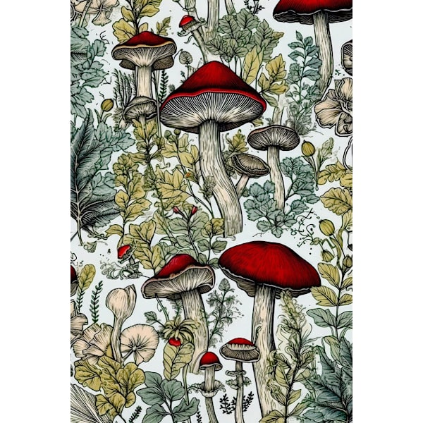Mushrooms 2 MultiColor 70x100 cm