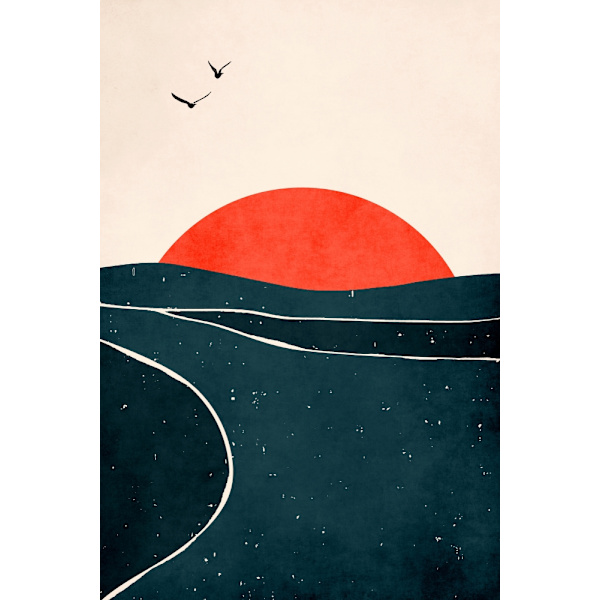 Dancing Seagulls MultiColor 21x30 cm