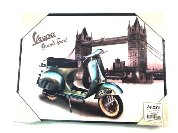 Tavla blå Vespa – 40 x 30 cm