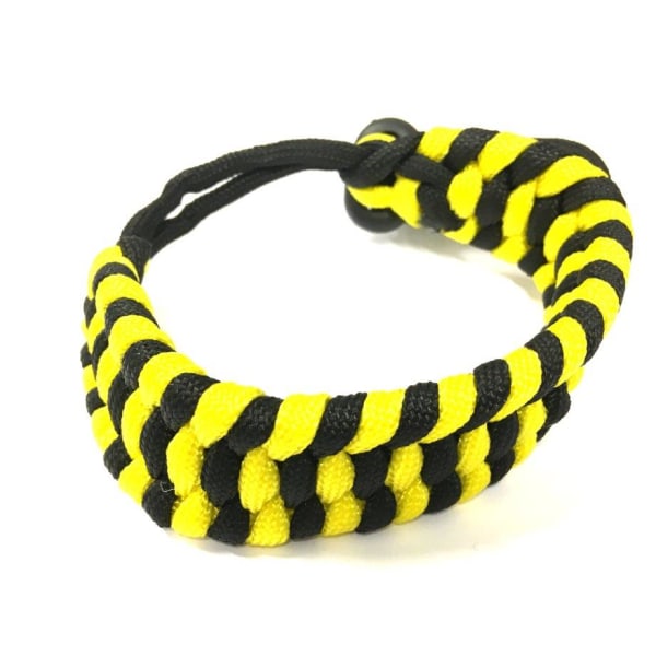 Paracord Armband - ställbart - passar alla gul svart
