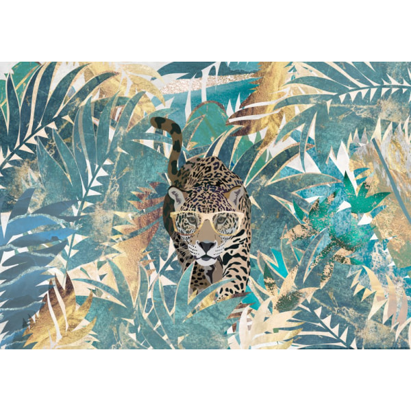 Jaguar Jungle Landscape Mural MultiColor 21x30 cm