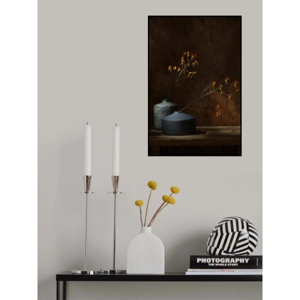 Still Life With Oker Flowers MultiColor 70x100 cm