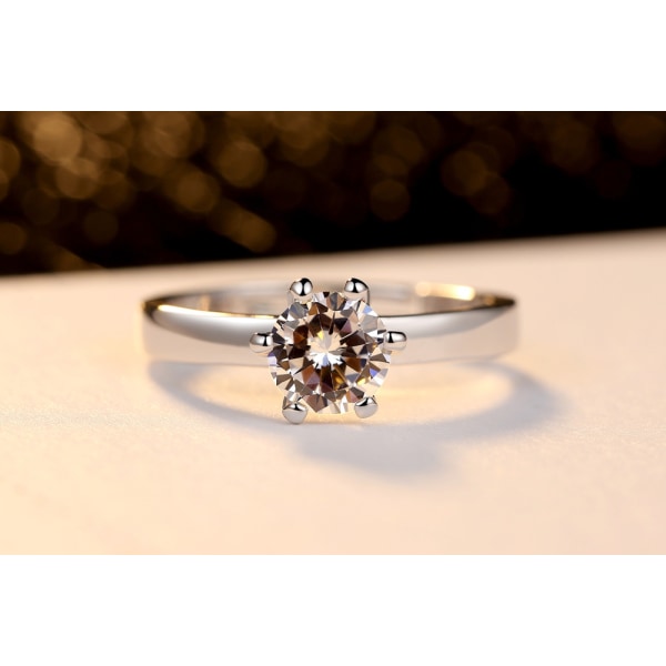 Vakker ring med rhinestone krystall