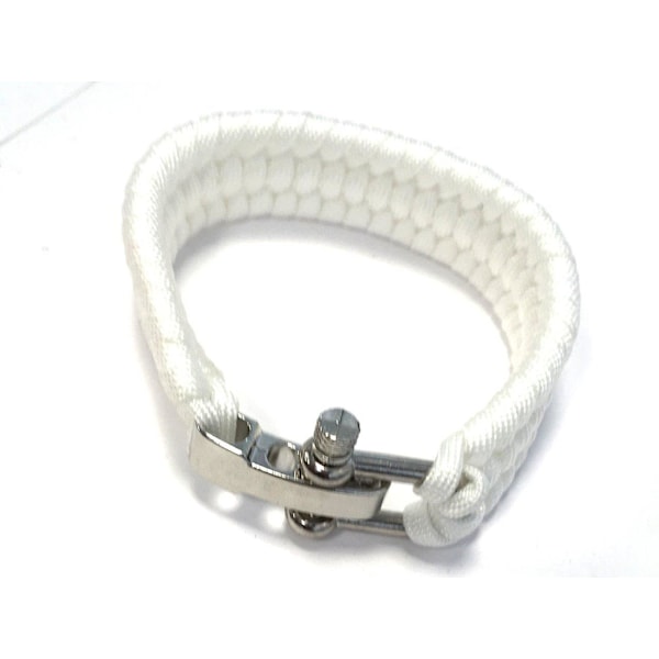 Armband av Paracord - Vit vit