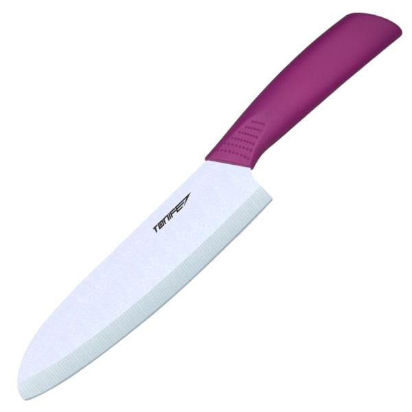 Tonife Zirconia keramisk kökskniv - 7" brukskniv Lila