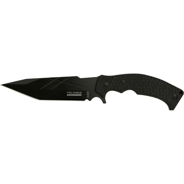 Tac-Force Evolution TFE-FIX007-BK tantokniv – 5,75" tantoblad, slät egg, totallängd 11" Svart
