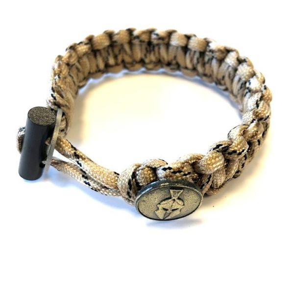 Cool Spartan Paracord Braclet with firesteel and striker ökencamo