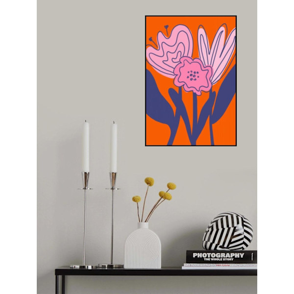 Abstract Flowers MultiColor 21x30 cm