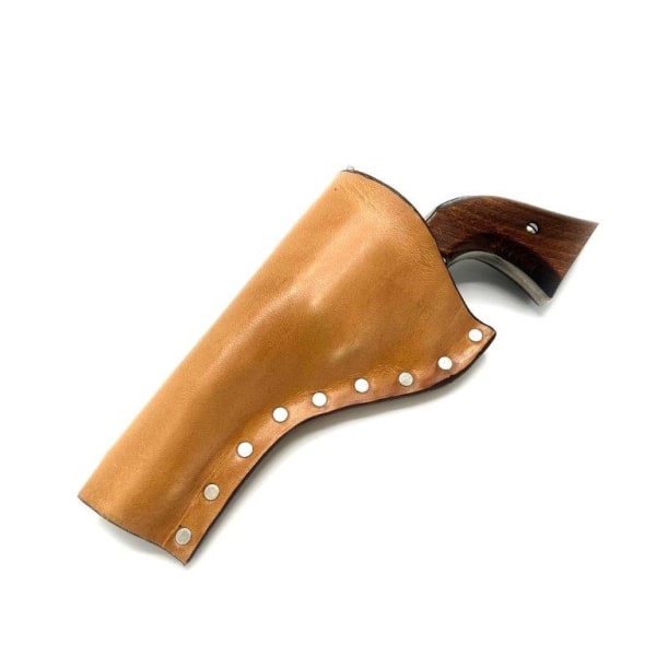 JJ Custom Works - Colt .45 Peacemaker Holster - Left - 4.75" - Natural - Plain - Nickel Studs Left side - 4,75"