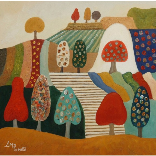 A Plot With No Edges MultiColor 50x70 cm