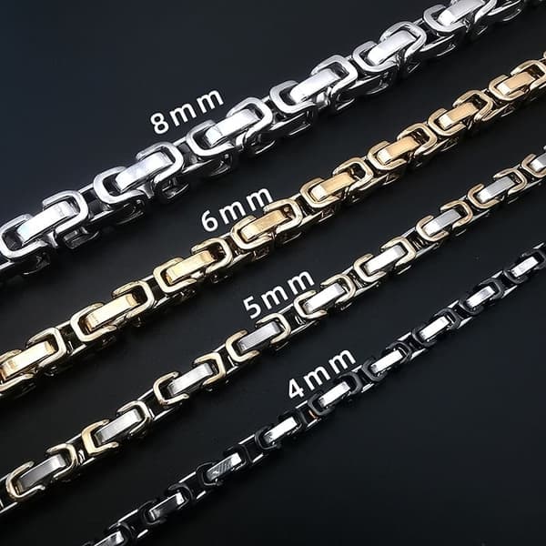 Armband kedja Silver/guld 4mm*23cm