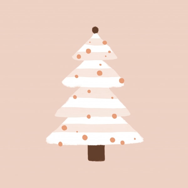 Blush Christmas Tree MultiColor 70x100 cm