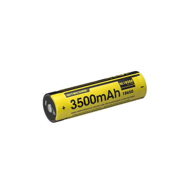 NL1835R - NITECORE Li-io 18650 3500mAh with USB Yellow