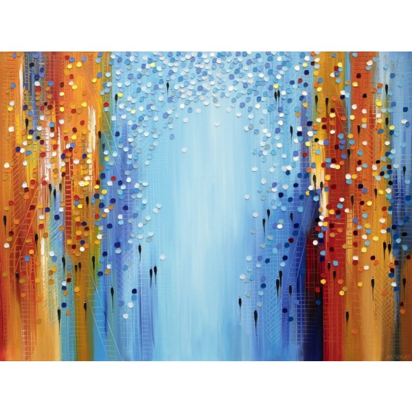 Farver i byens stemning MultiColor 50x70 cm