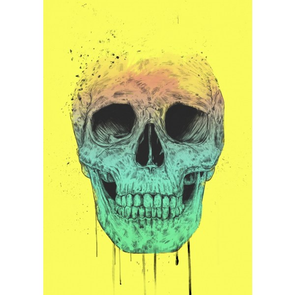 Pop Art Skull MultiColor 50x70 cm