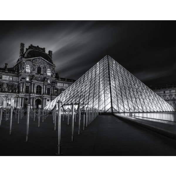 Louvre om natten MultiColor 21x30 cm