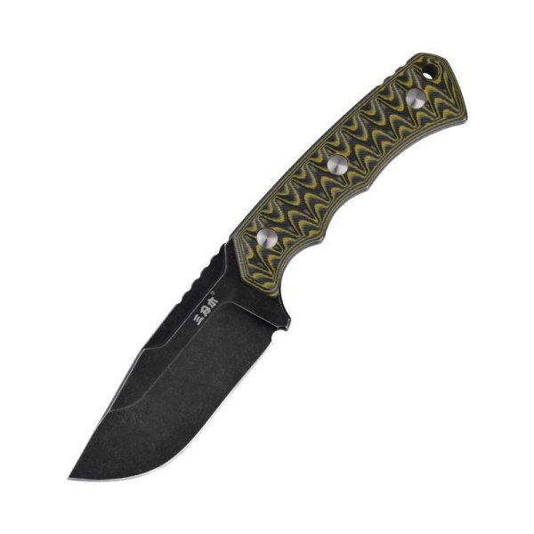 SRM Knives & Tools S738 Friluftskniv - jaktkniv Black S731-3 Black/Green/Black