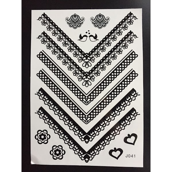 Tillfällig Tatuering 21 x 15cm - armband mönster