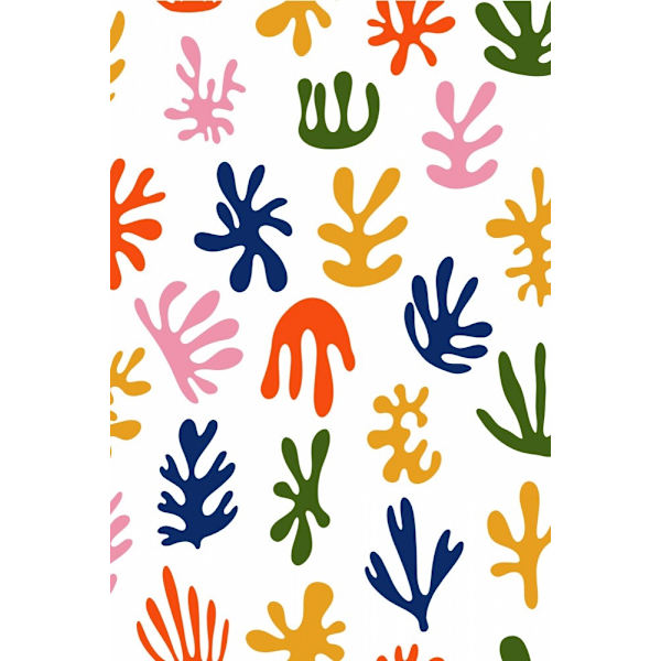 Minimal Abstract Algae Iiii MultiColor 50x70 cm