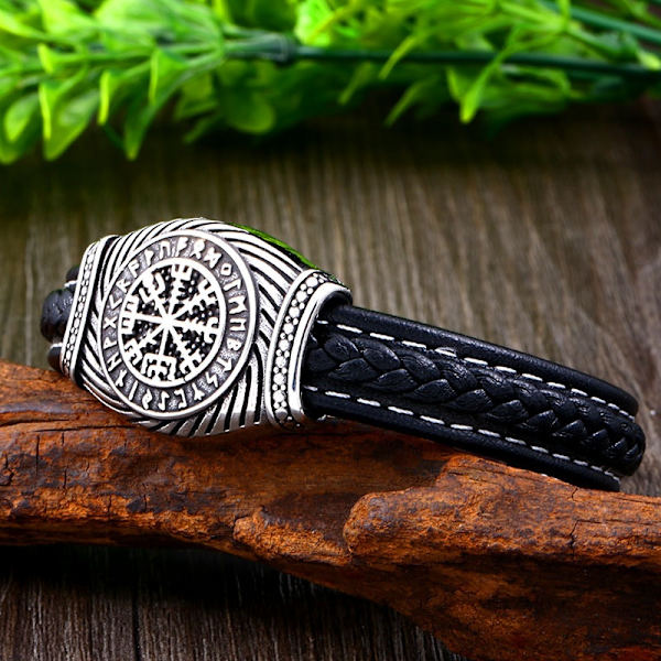 Bracelet - Norse mythology - Vegvisor with runes #20